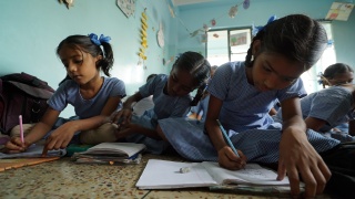 young children in class