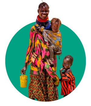 A family in Turkana, Kenya