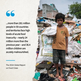 designed graphic of a young buy standing amidst rubbish next to a written quote