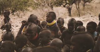 Pupils learning at school, Turkana, Kenya