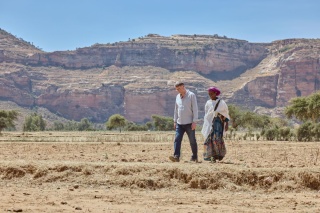 Magnus MacFarlane-Barrow meets a rural farmer, who shows him her scorched and parched land 